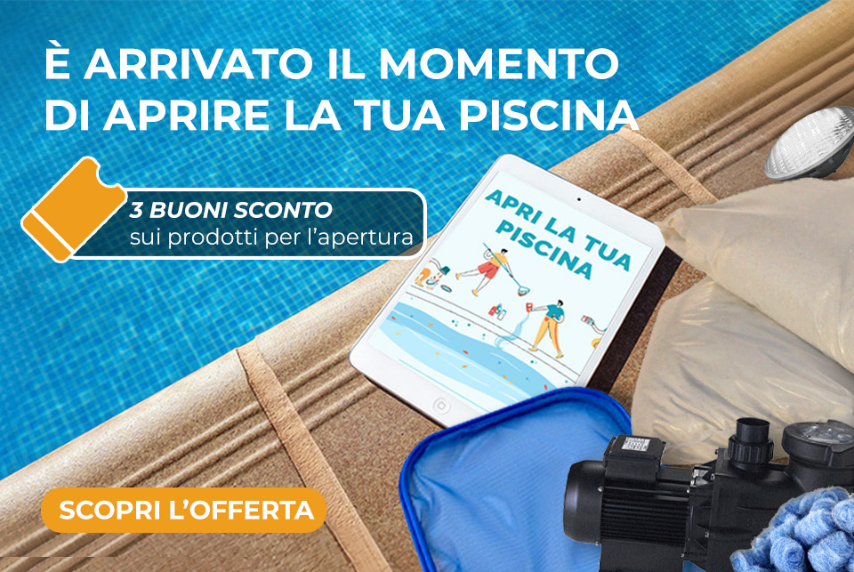 Promozione Buoni sconto per prodotti apertura piscina